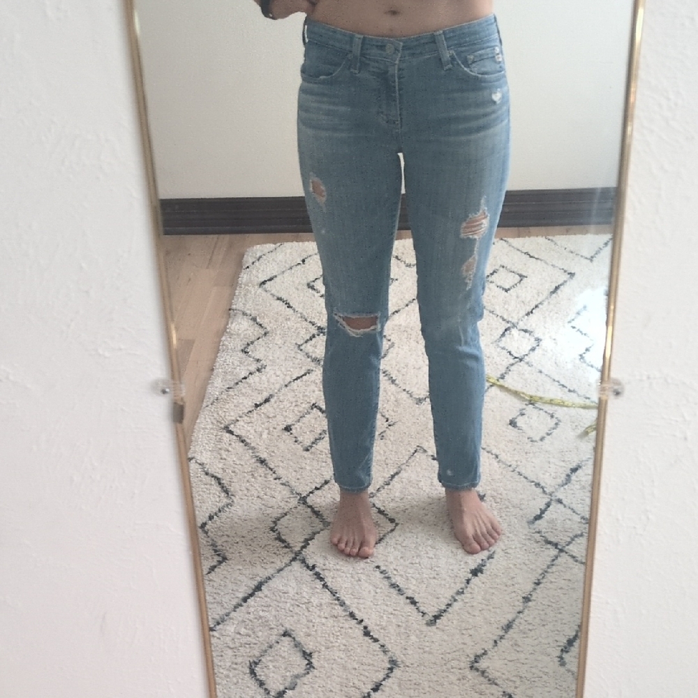 Anthropologie Blue Skinny Jeans High-Waisted